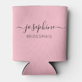 Persoonlijke naam Roze Bridesmaid Blikjeskoeler