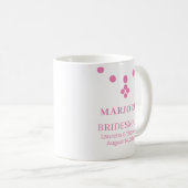 Persoonlijke Naam Roze Bruidsmeisje Huwelijk Koffiemok (Voorkant rechts)