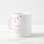 Persoonlijke Naam Roze Bruidsmeisje Huwelijk Koffiemok (Voorkant links)