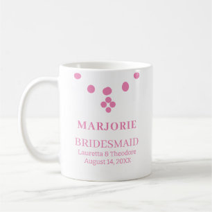 Persoonlijke Naam Roze Bruidsmeisje Huwelijk Koffiemok