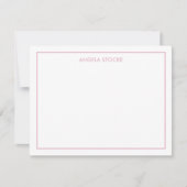 Persoonlijke naam roze gingham briefkaart (Voorkant)