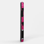 Persoonlijke naam roze glinsterende koeien Case-Mate iPhone case (Achterkant/rechts)