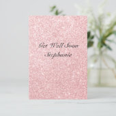 Persoonlijke naam Roze Glitter krijgt snel een kaa Kaart (Staand voorkant)