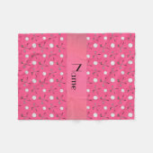 Persoonlijke naam roze golfballen fleece deken (Voorkant (Horizontaal))