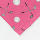 Persoonlijke naam roze golfballen fleece deken (Hoek)