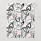 Persoonlijke naam Roze Harten Briefpapier (Achterkant)