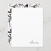 Persoonlijke naam Roze hartenpapier (Voorkant / Achterkant)