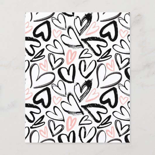 Persoonlijke naam Roze hartenpapier (Achterkant)