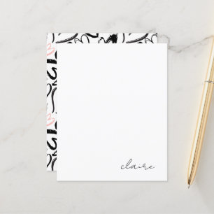 Persoonlijke naam Roze hartenpapier