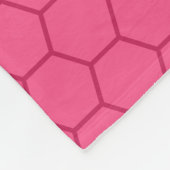 Persoonlijke naam roze honingraat fleece deken (Hoek)