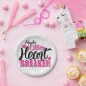 Persoonlijke NAAM Roze Kleine Hartbreker Papieren Bordje (Feest)