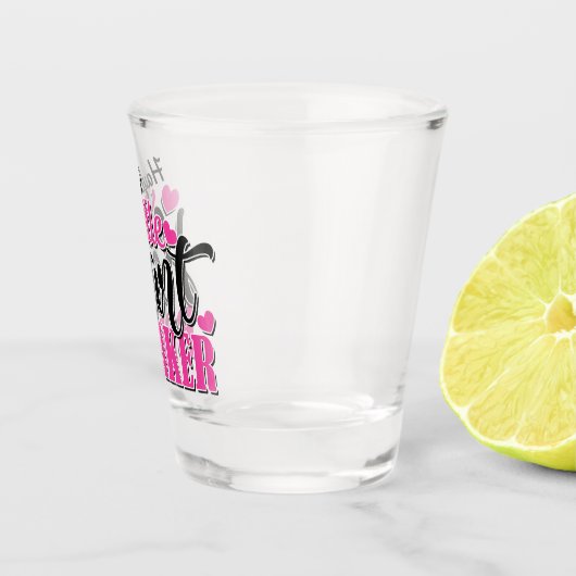 Persoonlijke NAAM Roze Kleine Hartbreker Shot Glas (Rechts)