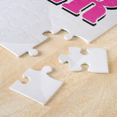 Persoonlijke NAAM Roze Little Heart Breaker Legpuzzel (Zijkant)