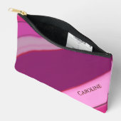 Persoonlijke naam Roze Plum Strepen Etui (Open)