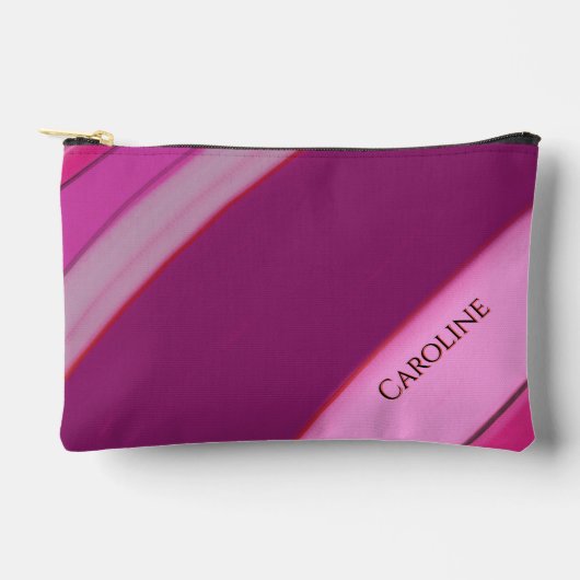 Persoonlijke naam Roze Plum Strepen Etui (Voorkant)