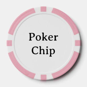 Persoonlijke naam roze pokerchip