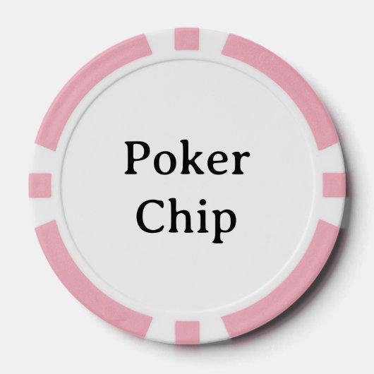 Persoonlijke naam roze pokerchip (Voorkant)