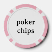 Persoonlijke naam roze pokerchip (Achterkant)