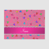 Persoonlijke naam roze regenboogring tissuepapier (Voorkant)