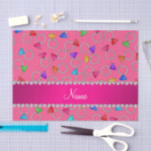 Persoonlijke naam roze regenboogring tissuepapier (Craft)