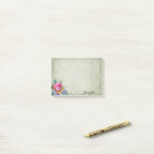 Persoonlijke naam  roze roze op maat post-it® notes (Op bureau)