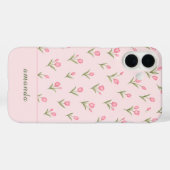 Persoonlijke naam Roze Tulpen Case-Mate iPhone Case (Achterkant (horizontaal))