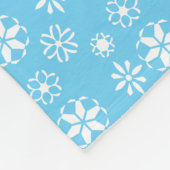 Persoonlijke naam roze uil pastel blauwe sneeuwvlo fleece deken (Hoek)