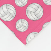 Persoonlijke naam roze volleybalballen fleece deken (Hoek)