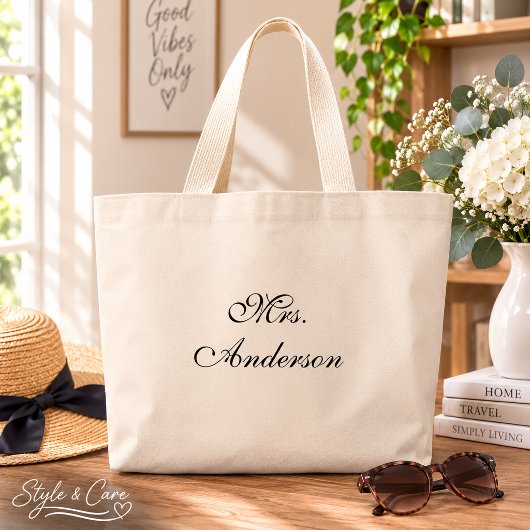 Persoonlijke naam Ruime tas ontwerp