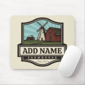 Persoonlijke naam Rustic Farmhouse Old Windmill Muismat (Met muis)