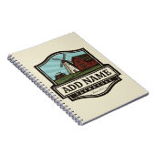 Persoonlijke naam Rustic Farmhouse Old Windmill Notitieboek (Rechterzijde)
