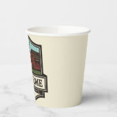 Persoonlijke naam Rustic Farmhouse Old Windmill Papieren Bekers (Links)