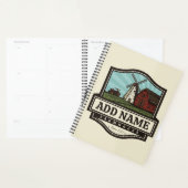 Persoonlijke naam Rustic Farmhouse Old Windmill Planner (Display)
