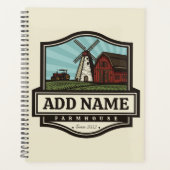 Persoonlijke naam Rustic Farmhouse Old Windmill Planner (Voorkant)
