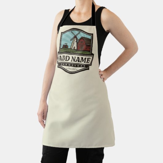 Persoonlijke naam Rustic Farmhouse Old Windmill Schort (Insitu)