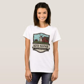 Persoonlijke naam Rustic Farmhouse Old Windmill T-shirt (Voorkant volledig)