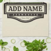 Persoonlijke naam Rustic Farmhouse Old Windmill Theedoek (Gevouwen)