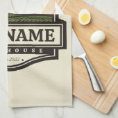 Persoonlijke naam Rustic Farmhouse Old Windmill Theedoek (Quarter Fold)