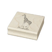 Persoonlijke naam Safari Animal Giraffe Rubberstempel (Stempel)