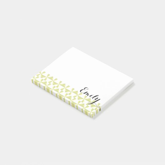 Persoonlijke naam Sage Pinwheels Post-it® Notes (Schuin)