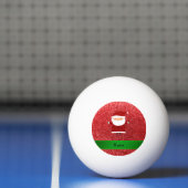 Persoonlijke naam santa red glitter pingpongbal (Net)