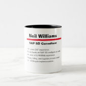 Persoonlijke naam SAP Consultant definitie Tweekleurige Koffiemok (Center)