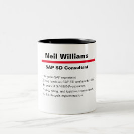 Persoonlijke naam SAP Consultant definitie Tweekleurige Koffiemok