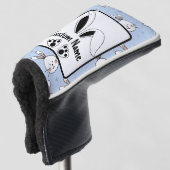 Persoonlijke naam Schattig Konijn Pasen Golfheadcover (3/4 voorkant)