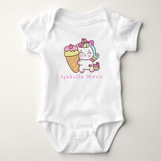 Persoonlijke naam Schattig Modern Romper (Voorkant)
