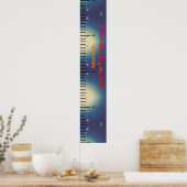 Persoonlijke naam Schattige babyjongen Groeimeter Poster (Keuken)