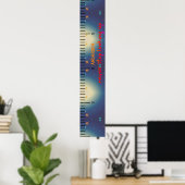 Persoonlijke naam Schattige babyjongen Groeimeter Poster (Thuiskantoor)
