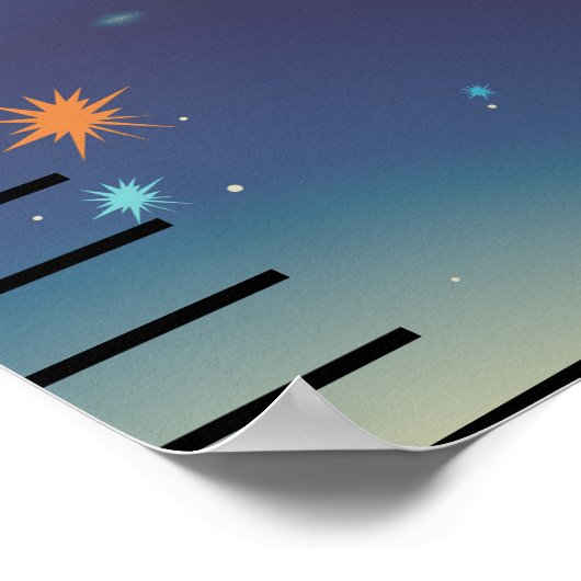 Persoonlijke naam Schattige babyjongen Groeimeter Poster (Hoek)