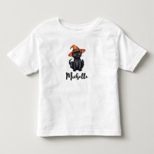 Persoonlijke naam Schattige en griezelige zwarte k Kinder Shirts