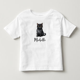 Persoonlijke naam Schattige en spookachtige zwarte Kinder Shirts